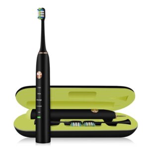 Uonu Electric Toothbrush فرشاة اسنان كهربائية مع 6 رؤوس وجنطة لشحن الفرشاة Sonic Electric Toothbrush Smart Techs, Better Living