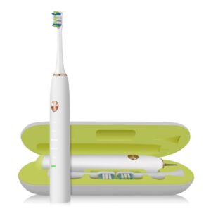 Uonu Electric Toothbrush فرشاة اسنان كهربائية مع 6 رؤوس وجنطة لشحن الفرشاة Sonic Electric Toothbrush Smart Techs, Better Living