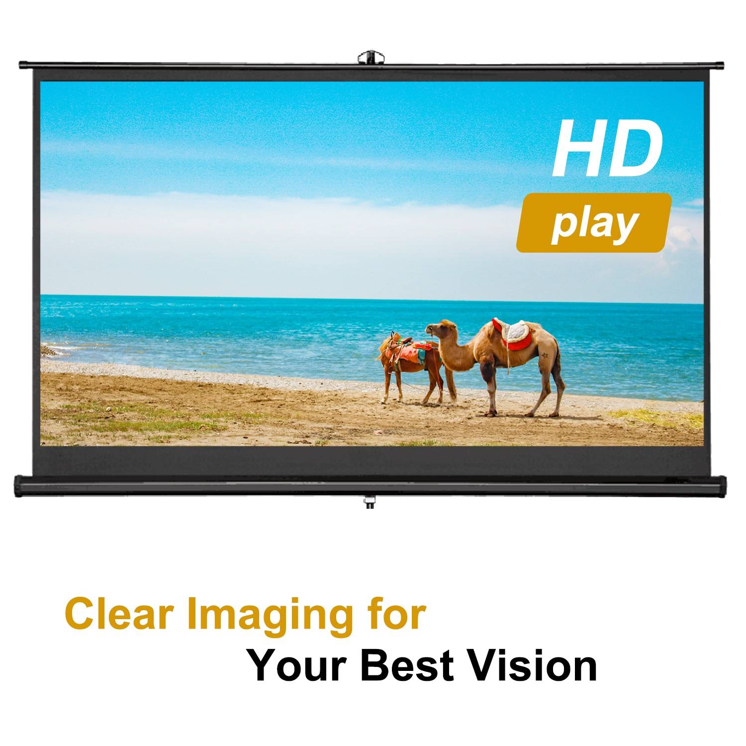 Foldable Projector Screen 72 100 inches - شاشة بروجكتور قابلة للطي قياس 100 انش و 72 انش