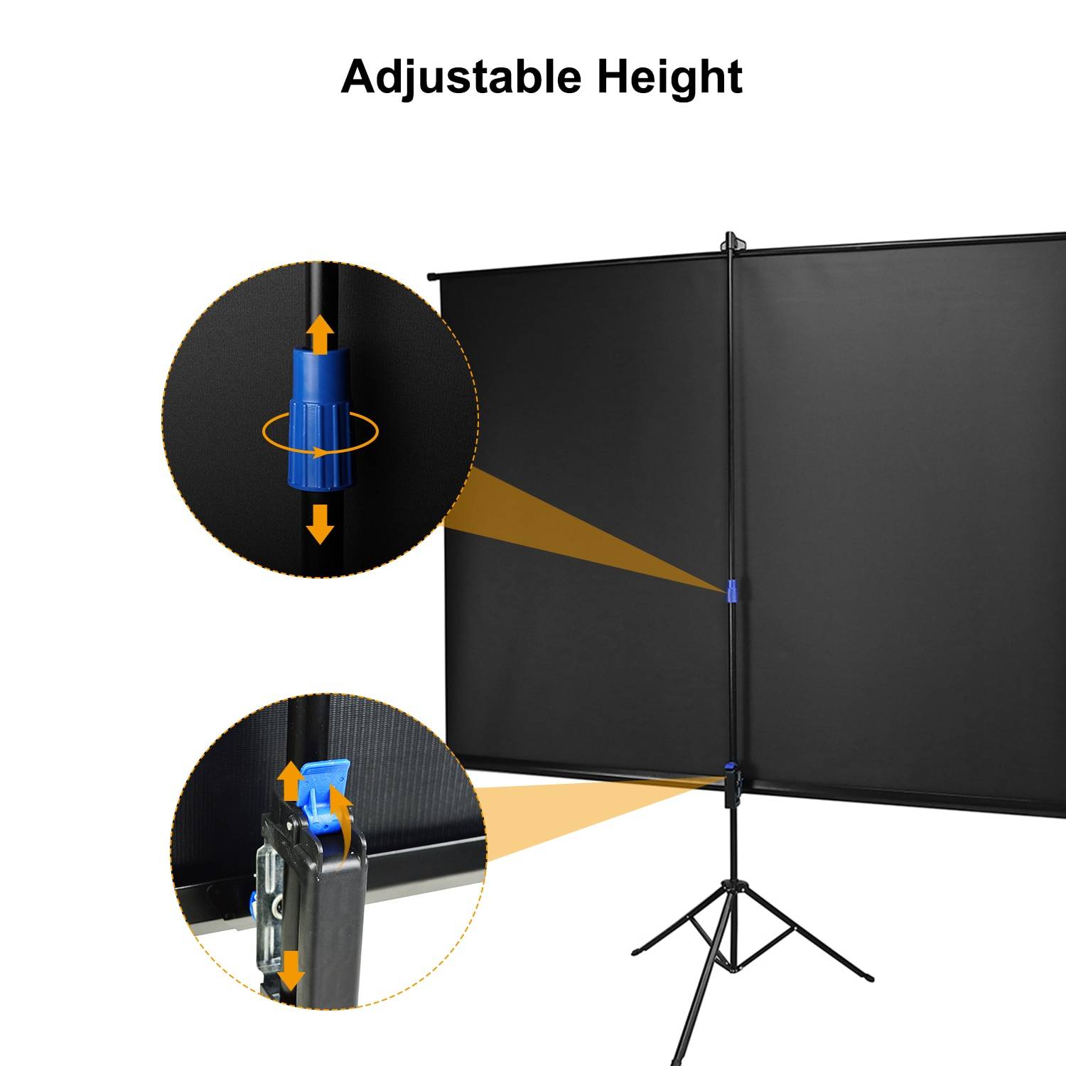 Foldable Projector Screen 72 100 inches - شاشة بروجكتور قابلة للطي قياس 100 انش و 72 انش