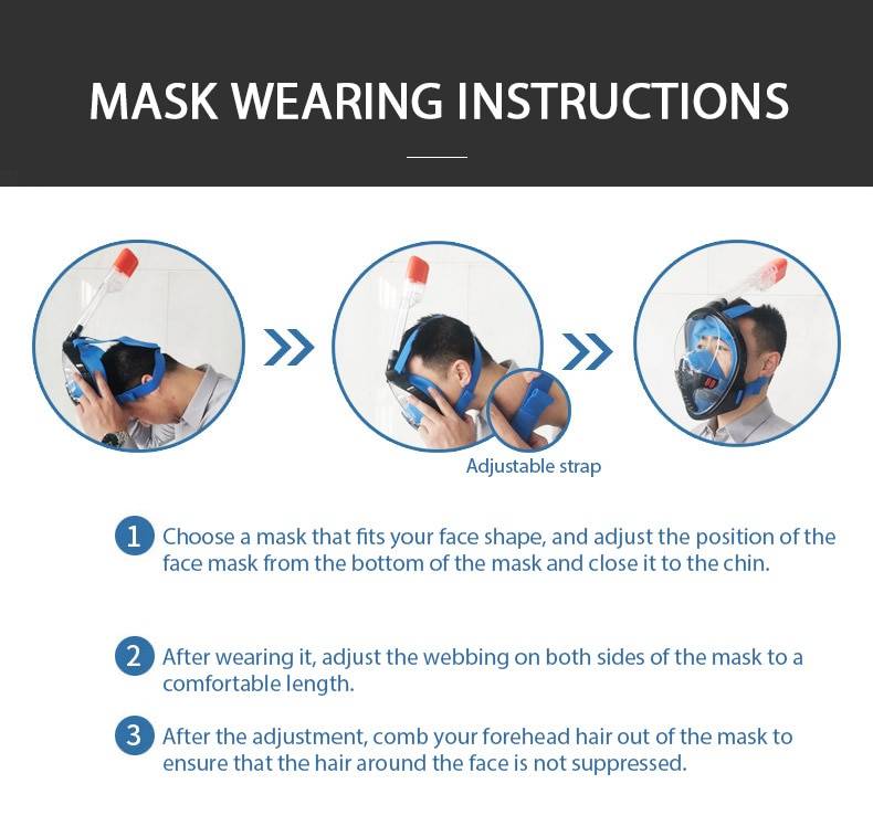 New Men Women Full Face Diving Mask Scuba Snorkeling Mask Underwater Breath Separation Anti-fog Diving Mask For Swimming Dive