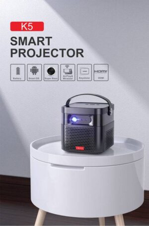 K5 | The Brightest Ever Portable Projector UHD 4K 3D – جهاز العرض المحمول الأكثر سطوعًا على الإطلاق Data Show Smart Techs, Better Living