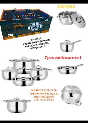 7PCS STAINLESS COOKWARE SET – طقم ستناليس 7 قطع LESS 10 KD Smart Techs, Better Living