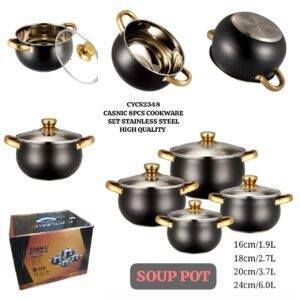 8 PIECES STAINLESS STEEL SOUP POT – طقم طهي ستانليس 8 قطع LESS 10 KD Smart Techs, Better Living