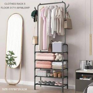 Clothes Stand 3 Storage Shelves – ستاند ملابس مع 3 أرفف LESS 10 KD Smart Techs, Better Living