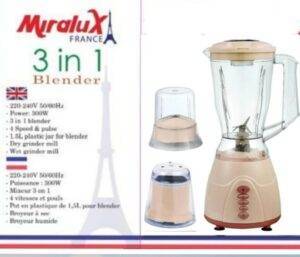 MIRALUX BLENDER 3 IN 1 – خلاط ميرالوكس 3 في 1 LESS 10 KD Smart Techs, Better Living