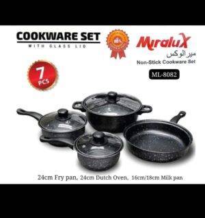 MIRALUX COOKWARE SET 7 PIECES – طقم اواني طبخ ميرالوكس 7 قطع LESS 10 KD Smart Techs, Better Living