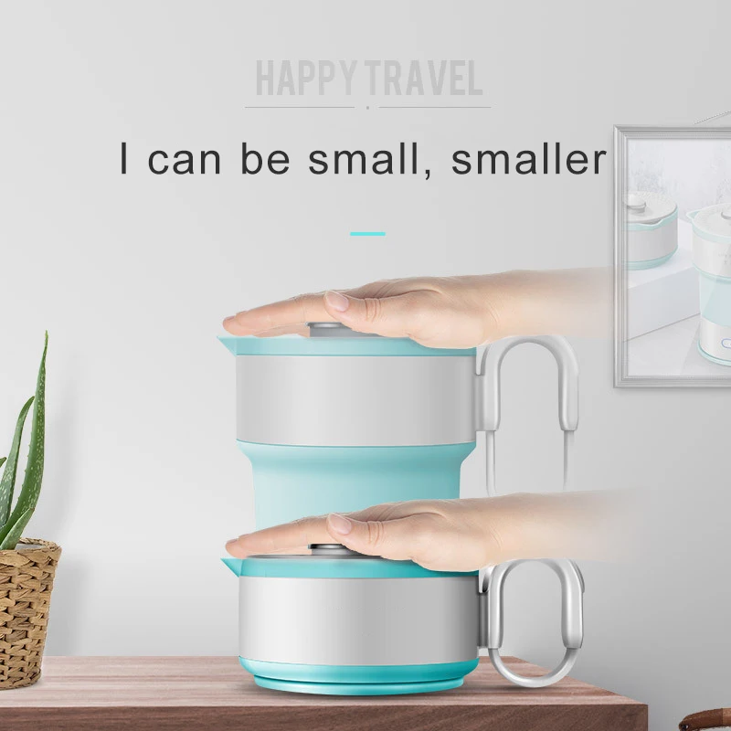 220V Portable Electric Kettle Folding Travel Silicone Kettle Camping Water Boiler Tea Kettle Home Automatic Power Off Kettle LESS 10 KD Smart Techs, Better Living