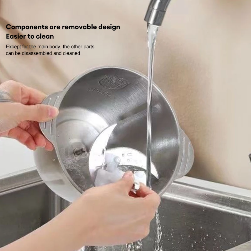 Electric Meat Mincer Grinder Stainless Steel Chopper 5L Food Processor Garlic Mud Maker Blender Large Capacity Kitchen Utensils LESS 10 KD Smart Techs, Better Living