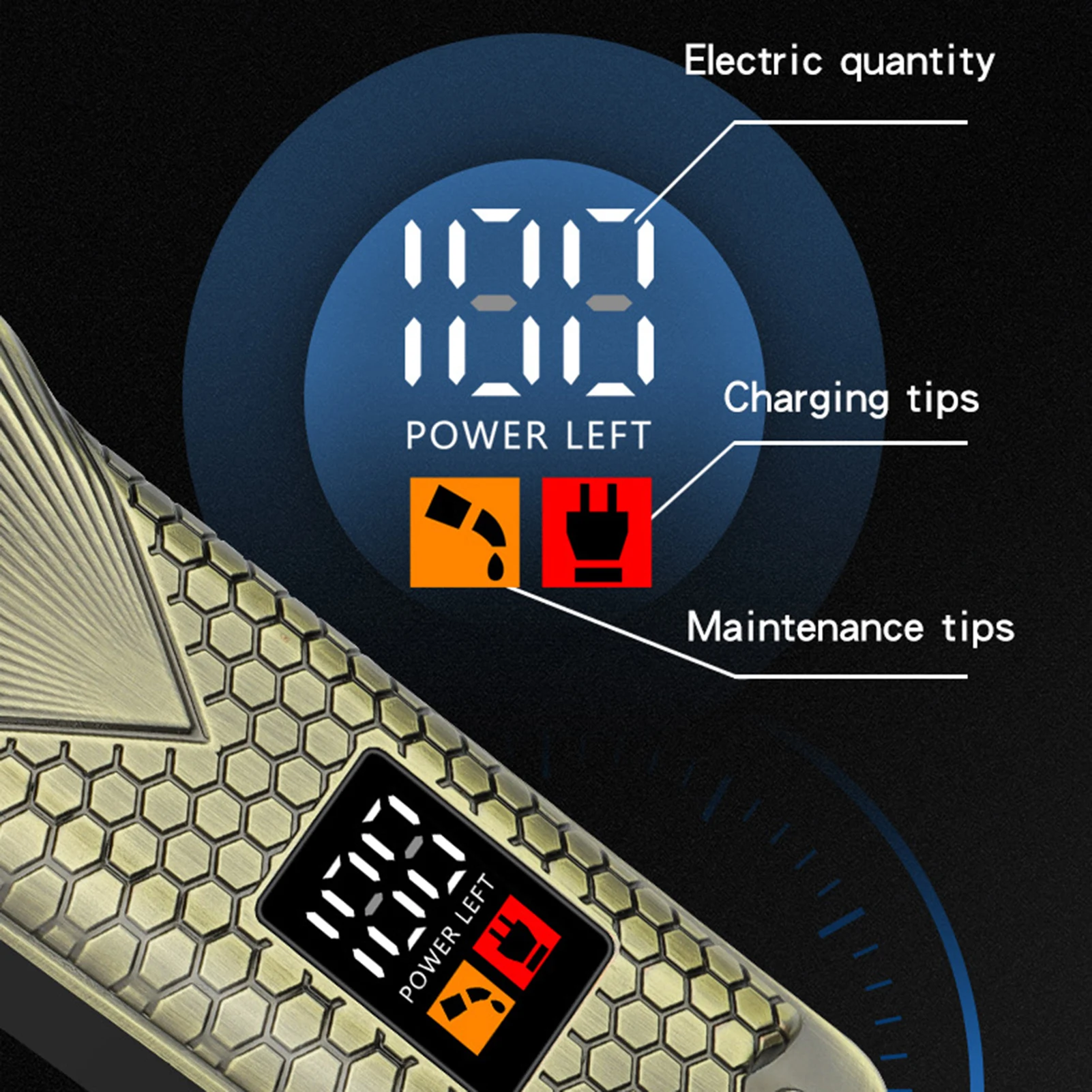 rechargeable Hair Clipper led display – ماكينة حلاقة شعر قابلة لإعادة الشحن مع شاشة عرض رقمية LESS 10 KD HIENA Hair Clipper Vintage Carving Hair Trimmer LED Display Rechargeable Electric Hair Cutting Machine Hairdressing Accessories LESS 10 KD Smart Techs, Better Living