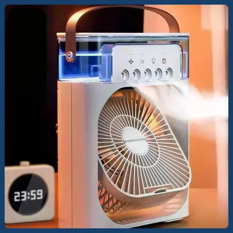3-in-1 Portable Fan Air Conditioner – مروحة ومكيف هواء محمول 3 في 1 LESS 10 KD Home 3-in-1 Portable Fan Air Conditioner – Hot Sale! USB Powered with Humidifier & LED Night Light LESS 10 KD Smart Techs, Better Living
