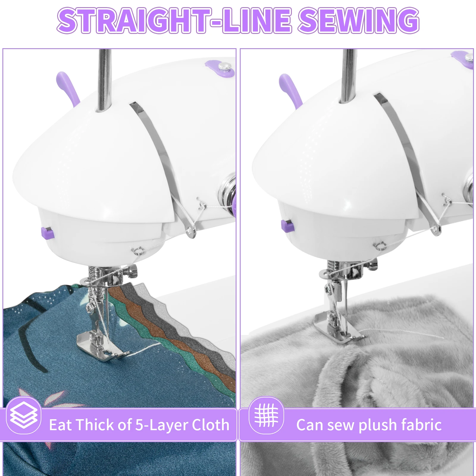 Sewing Machine with 2 SPEEDS CONTROL – ماكينة خياطة مزودة بسرعتين LESS 10 KD Household 202Mini Sewing Machines Handheld Sewing Machine with Light Cutter Foot Pedal Portable Night Light Sewing Machine LESS 10 KD Smart Techs, Better Living