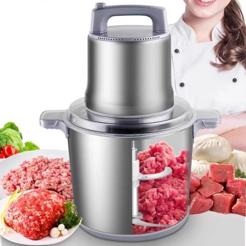 MIRALUX Meat grinder 3500W 8L – مفرمة لحم ميرالوكس 3500 واط 8 لتر LESS 10 KD Meat grinder electric multi-function household and commercial large-capacity mixer high-power dumpling meat filling machine LESS 10 KD Smart Techs, Better Living