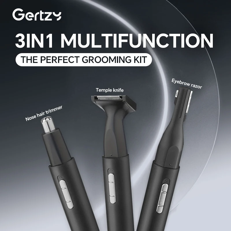 PROMOZER 2-in-1 nose hair trimmer set – مجموعة تشذيب شعر الأنف 2 في 1 LESS 10 KD Professional 3-in-1 nose hair trimmer set, suitable for nose, ears, eyebrows, and facial hair LESS 10 KD Smart Techs, Better Living