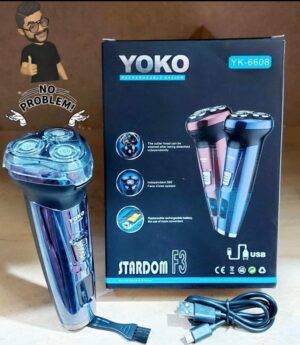 Yoko Rechargeable Triple Blade Razor – ماكينة حلاقة ثلاثية الشفرات قابلة لإعادة الشحن من يوكو LESS 10 KD New Arrival SALE Smart Techs, Better Living