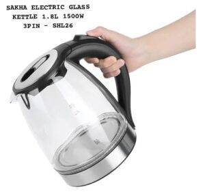 glass electric kettle 1.5L – غلاية كهربائية زجاجية سعة 1.5 لتر LESS 10 KD New Arrival SALE منتجات اخرى Smart Techs, Better Living