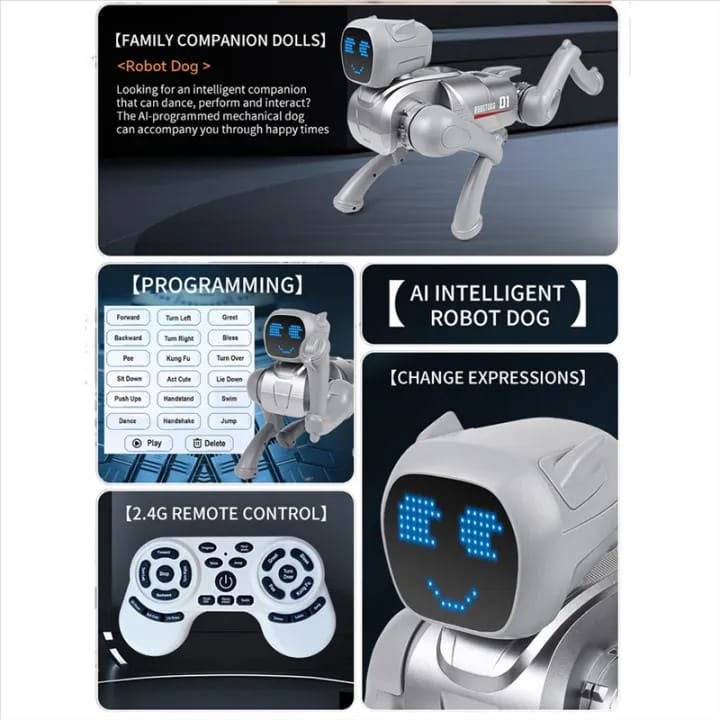 AI Smart Robotic Dog (App Version) – كلب روبوتي ذكي يعمل بالذكاء الاصطناعي New Arrival AI Smart Robotic Dog (App Version) – كلب روبوتي ذكي يعمل بالذكاء الاصطناعي New Arrival SALE منتجات الاطفال Smart Techs, Better Living