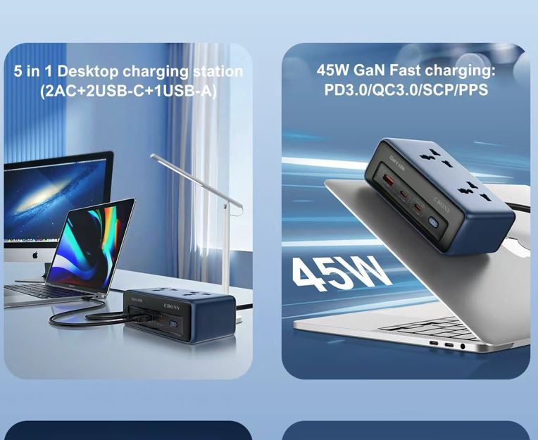محطة الشحن السريع CRONY 5C1 بقوة 45 واط – محطة الشحن السريع كروني بقوة 45 واط LESS 10 KD محطة الشحن السريع CRONY 5C1 بقوة 45 واط - محطة الشحن السريع كروني بقوة 45 واط
