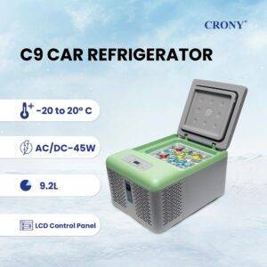 CRONY Car Refrigerator 9L-C9 compressor – كمبروسيور ثلاجة السيارة كروني 9 لتر L-C9 New Arrival SALE السيارة وملحقاتها ثلاجات السيارة Smart Techs, Better Living