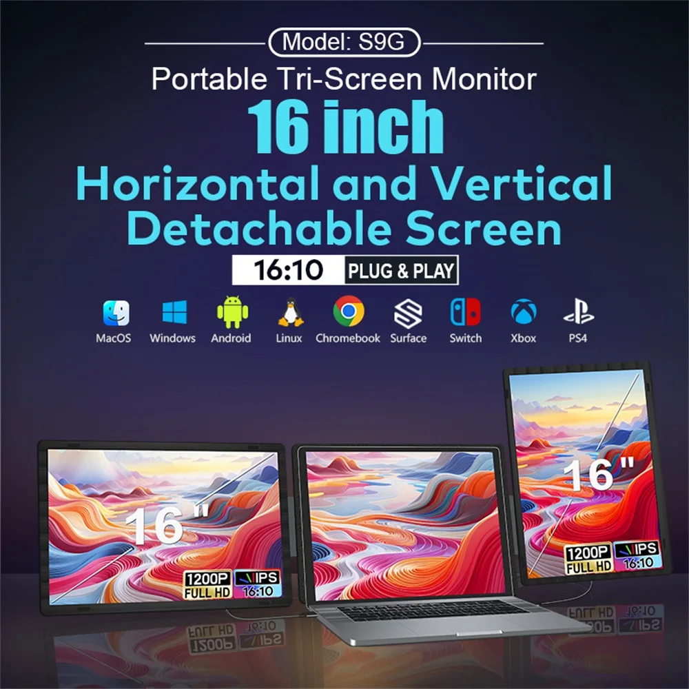Dual Screen Portable Monitor Extender for Laptop Rotatable FHD 1080P Type C HDMI MacBook Windows Gaming SALE Dual Screen Portable Monitor Extender for Laptop Rotatable FHD 1080P Type C HDMI MacBook Windows Gaming SALE Smart Techs, Better Living