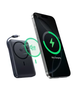 Baseus PicoGo AM61 Qi2.2 Magnetic Power Bank with Detachable Cable 10000mAh 45W – Cosmic Black – BASEUS
