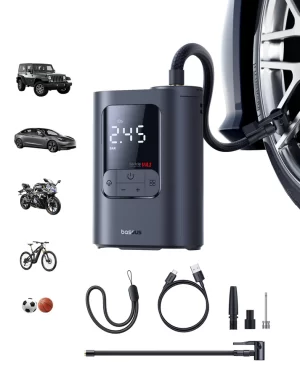 Baseus GoTrip VA1 Super Mini Cordless Inflator 22-Cylinder - Cosmic Black - بيسوس منفاخ إطارات لاسلكي صغير للغاية GoTrip VA1، سعة ٢٢ إطارات - أسود