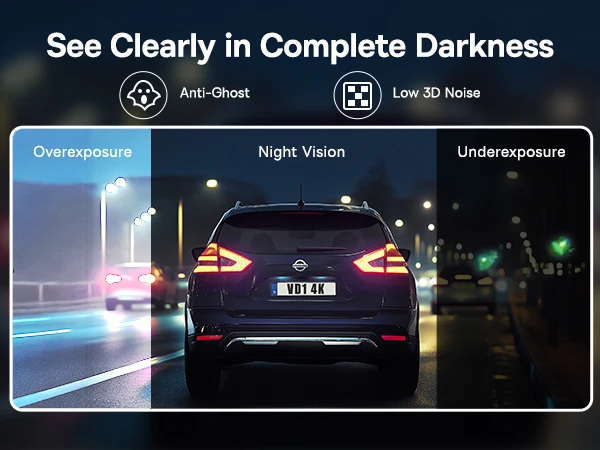 Baseus PrimeTrip VD1 Pro Dash Cam 4K Super Capacity - Cosmic Black - بيسوس كاميرا السيارة بدقة 4كي فائقة السعة PrimeTrip VD1 Pro - أسود - Image 5