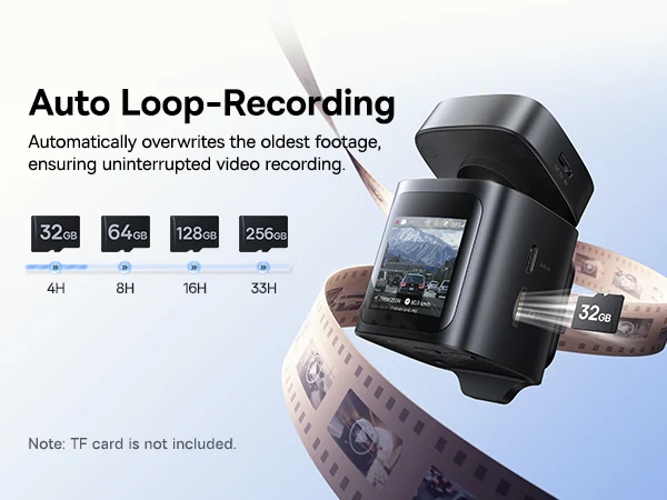 Baseus PrimeTrip VD1 Pro Dash Cam 4K Super Capacity - Cosmic Black - بيسوس كاميرا السيارة بدقة 4كي فائقة السعة PrimeTrip VD1 Pro - أسود - Image 2