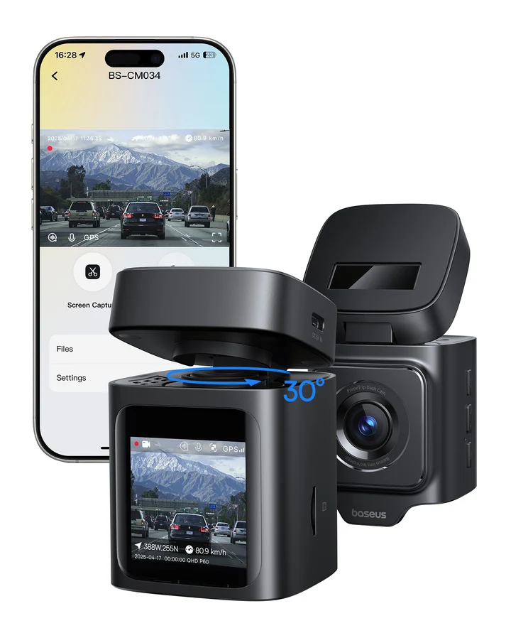 Baseus PrimeTrip VD1 Pro Dash Cam 4K Super Capacity - Cosmic Black - بيسوس كاميرا السيارة بدقة 4كي فائقة السعة PrimeTrip VD1 Pro - أسود - Image 11