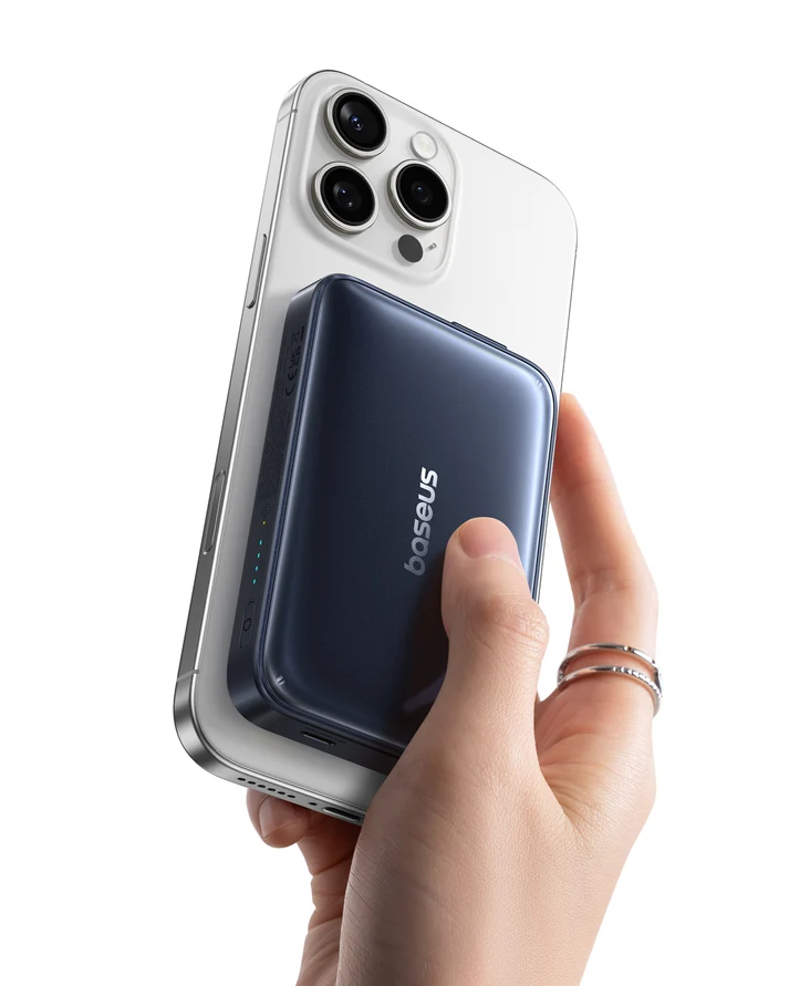Baseus PicoGo AM61 Qi2.2 Magnetic Power Bank with Detachable Cable 10000mAh 45W – Cosmic Black – BASEUS Baseus PicoGo AM61 Qi2.2 Magnetic Power Bank with Detachable Cable 10000mAh 45W - Cosmic Black - - Image 3