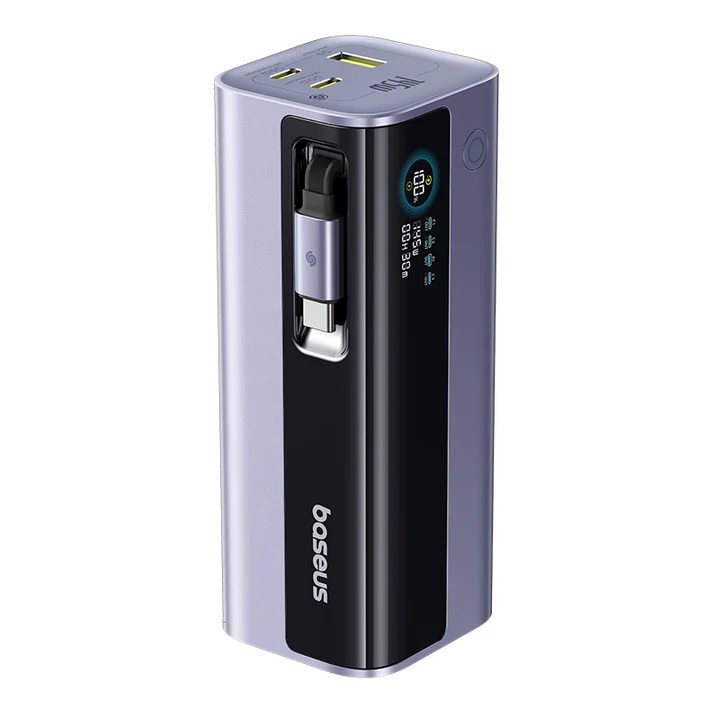 Baseus EnerGeek GR11 Power Bank 20000mAh 145W with Retractable Cable – Grey – بيسوس بطارية شحن متنقلة بقوة ١٤٥ واط مع كابل قابل للسحب بسعة 20000 مللي امبير – رمادي BASEUS Baseus EnerGeek GR11 Power Bank 20000mAh 145W with Retractable Cable – Grey - بيسوس بطارية شحن متنقلة بقوة ١٤٥ واط مع كابل قابل للسحب بسعة 20000 مللي امبير – رمادي - Image 9