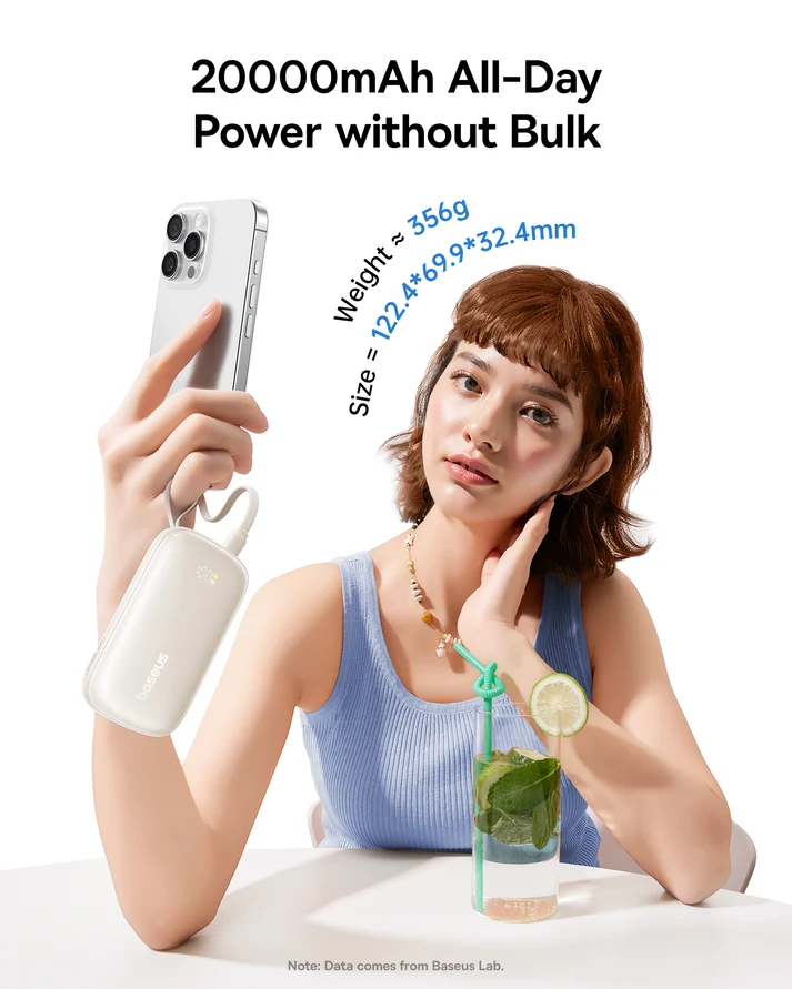 Baseus EnerFill FC21 Qpow3 Ultra Digital Power Bank 20000mAh 45W – Black – بيسوس بطارية شحن متنقلة بقوة ٤٥ واط بسعة ٢٠٠٠٠ مللي آمبير EnerFill FC21 – أسود BASEUS Baseus EnerFill FC21 Qpow3 Ultra Digital Power Bank 20000mAh 45W – Black - بيسوس بطارية شحن متنقلة بقوة ٤٥ واط بسعة ٢٠٠٠٠ مللي آمبير EnerFill FC21 – أسود - Image 5