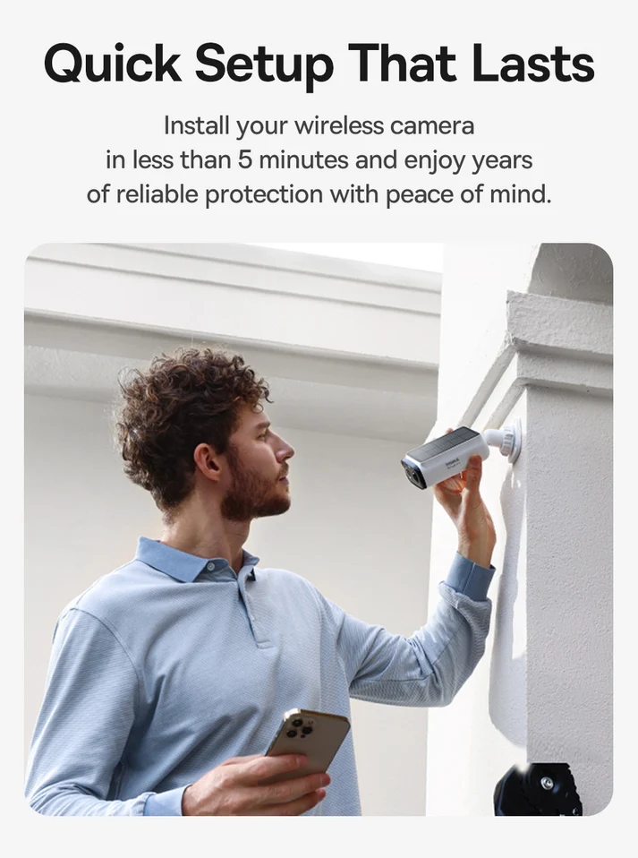 Baseus Security S1 Lite Outdoor Camera 2K – White – بيسوس كاميرا خارجية بدقة S1 Lite 2K – أبيض BASEUS Baseus Security S1 Lite Outdoor Camera 2K - White - بيسوس كاميرا خارجية بدقة S1 Lite 2K - أبيض - Image 4