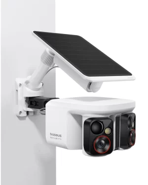 Baseus Security X1 Pro Outdoor Dual Camera 3K – White – بيسوس كاميرا خارجية مزدوجة بدقة X1 Pro 4K – أبيض BASEUS
