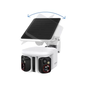 Baseus Security X1 Pro Outdoor Dual Camera 3K - White - بيسوس كاميرا خارجية مزدوجة بدقة X1 Pro 4K - أبيض