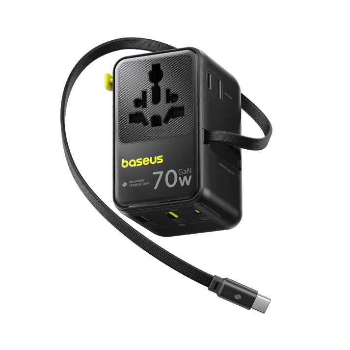 Baseus EnerCore CG11 Universal Travel Adapter 70W with Retractable USB-C – بيسوس محول سفر عالمي بقوة ٧٠ واط مع كابل تايب – سي قابل للسحب EnerCore CG11 – أسود BASEUS Baseus EnerCore CG11 Universal Travel Adapter 70W with Retractable USB-C - بيسوس محول سفر عالمي بقوة ٧٠ واط مع كابل تايب - سي قابل للسحب EnerCore CG11 - أسود - Image 9