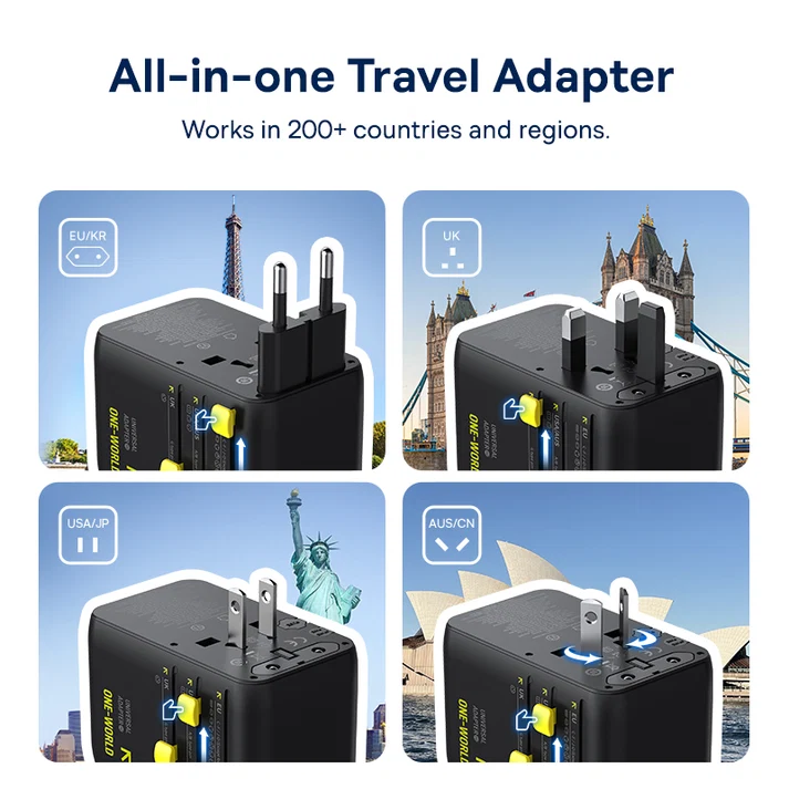 Baseus EnerCore CG11 Universal Travel Adapter 70W with Retractable USB-C – بيسوس محول سفر عالمي بقوة ٧٠ واط مع كابل تايب – سي قابل للسحب EnerCore CG11 – أسود BASEUS Baseus EnerCore CG11 Universal Travel Adapter 70W with Retractable USB-C - بيسوس محول سفر عالمي بقوة ٧٠ واط مع كابل تايب - سي قابل للسحب EnerCore CG11 - أسود - Image 7